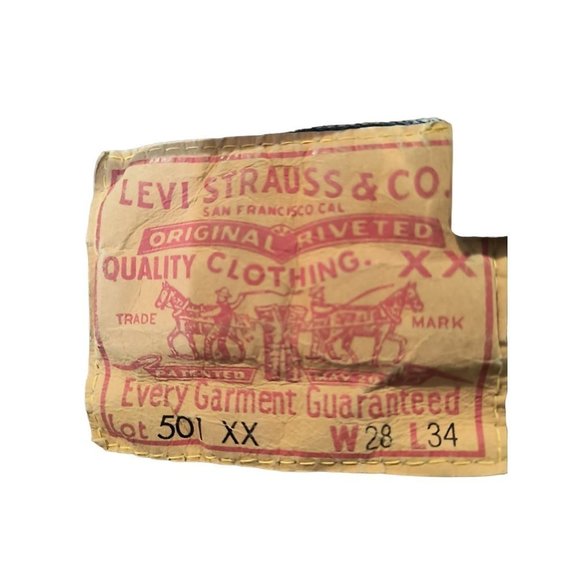 LVC Levis‎ 1955 501XX jeans Selvedge denim Men's Size 28x34  Rare New With Tags - Picture 7 of 11